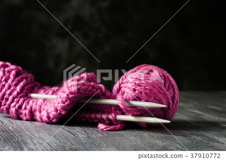 knitted pink pussycat hat in progress knitted pink pussycat hat in progress 37910772