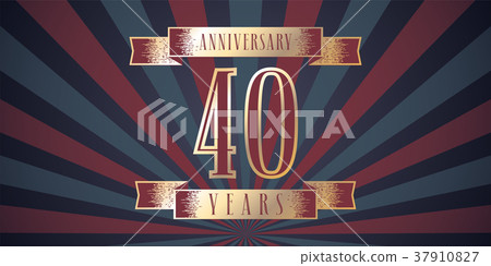 40 years anniversary vector icon, logo 40 years anniversary vector icon, logo 37910827