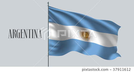 Argentina waving flag vector illustration 37911612