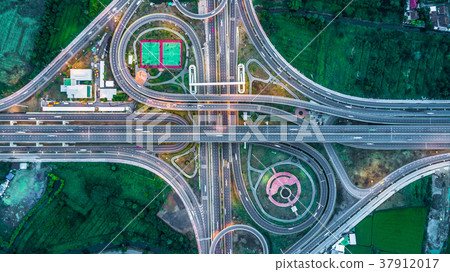 Highway, Expressway, Motorway, Toll way at night. Highway, Expressway, Motorway, Toll way at night. 37912017