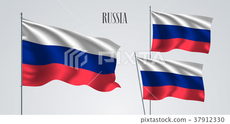 Russia waving flag set of vector illustration Russia waving flag set of vector illustration 37912330