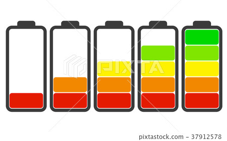 Set Charge on white Vector Set Charge on white Vector 37912578