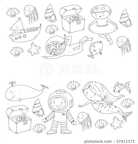 Sea and ocean adventure Kindergarten, preschool 37913373