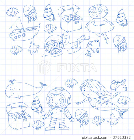 Sea and ocean adventure Kindergarten, preschool Sea and ocean adventure Kindergarten, preschool 37913382