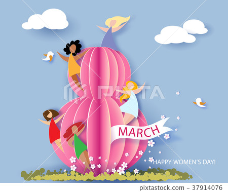 Card for 8 March womens day. Card for 8 March womens day. 37914076