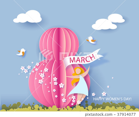 Card for 8 March womens day. 37914077
