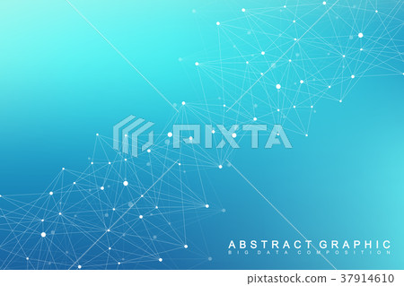 Geometric graphic background molecule and 37914610