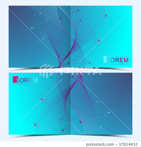 Modern vector template for square brochure Modern vector template for square brochure 37914632