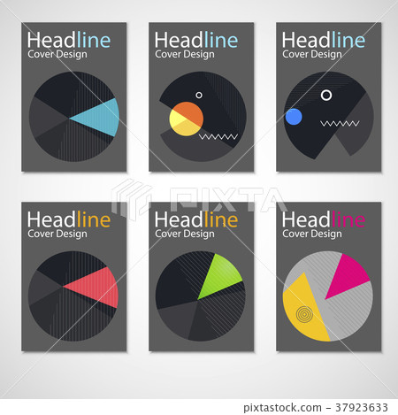 Set geometry abstract brochure. Vector 37923633