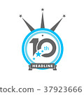 Ten symbol, years, anniversary logo, discount 37923666