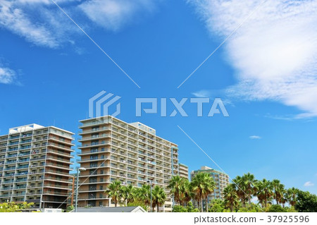 Summer Blue Sky Town Apartments 37925596