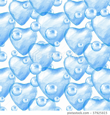 Watercolor seamless pattern with hearts 3 37925815
