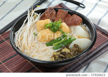 noodles with meat in soup noodles with meat in soup 37926623