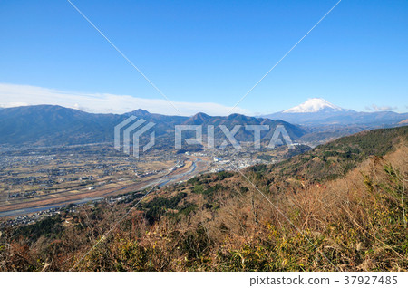 從神奈川縣松田山流出的富士山和佐川河 從神奈川縣松田山流出的富士山和佐川河 37927485
