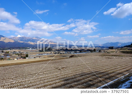 Minamiaso村莊早期的春天風景 37927501