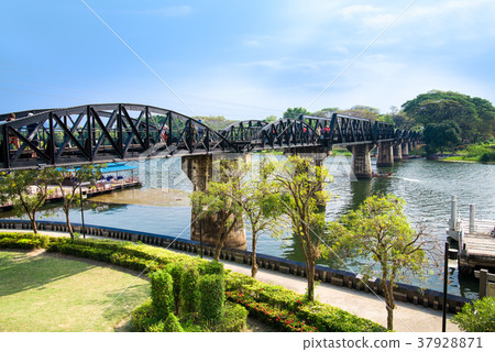 Thailand railway railway quay river bridge 37928871