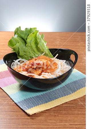 noodles with meat in soup noodles with meat in soup 37929318