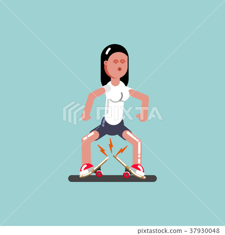 Girl skater broke her board Girl skater broke her board 37930048