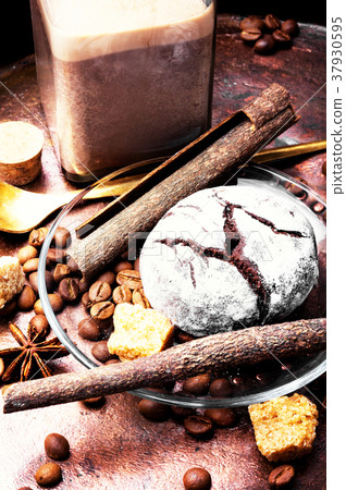 Coffee chocolate cookies 37930595