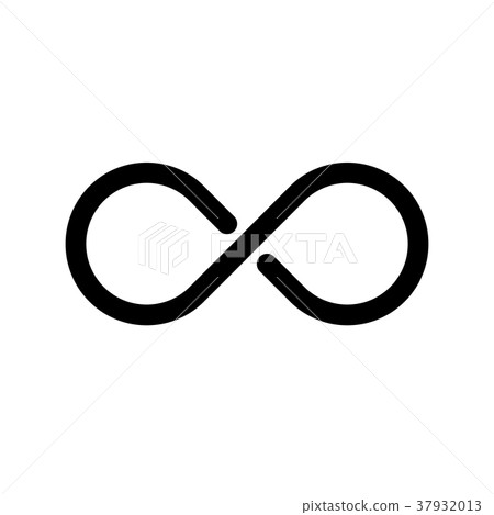 Black infinity symbol icon. Concept of infinite 37932013