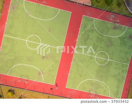Top view over outdoor sports court 37933432