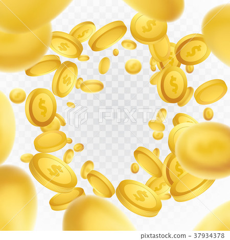 Golden coin explosion abstract background Golden coin explosion abstract background 37934378