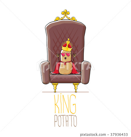 vector funny cartoon cool cute brown smiling king vector funny cartoon cool cute brown smiling king 37936433