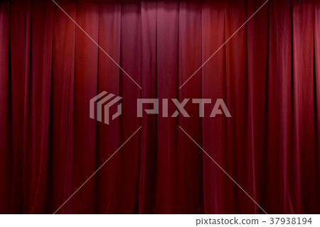 Curtain tweed flame retardant made-to-order curtain doncho shape memory red brick color drop curtain 37938194