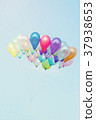 colorful balloons with blue sky background  37938653