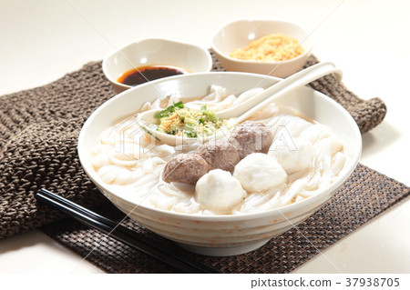 noodles with meat in soup noodles with meat in soup 37938705