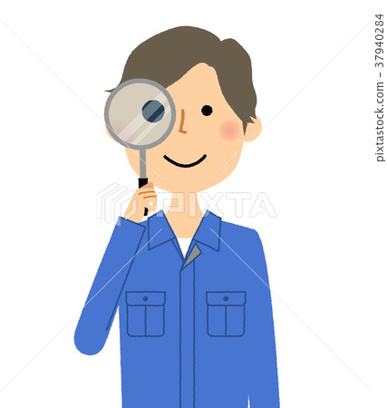 男性放大鏡工作服 37940284