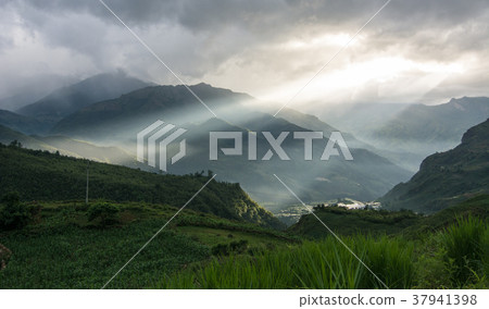 Sunset on mountains Sunset on mountains 37941398