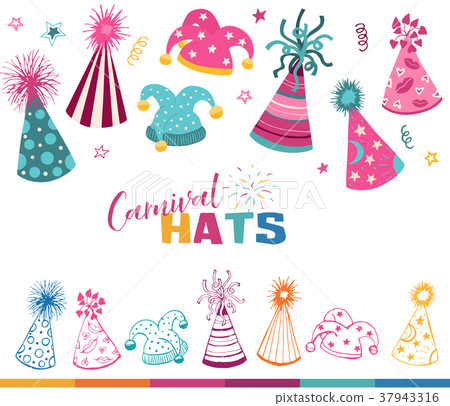 carnival hats set 37943316