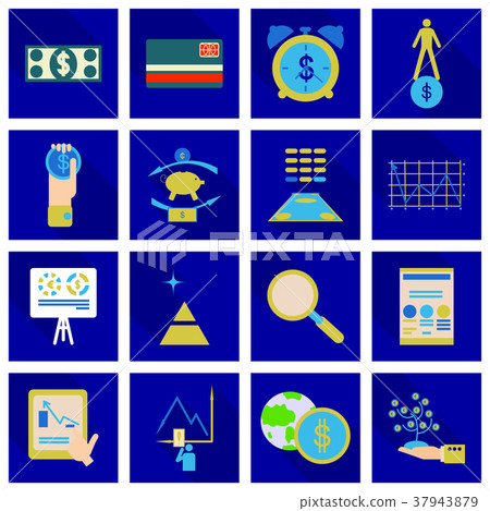 Set of business simple icons. Economic concept in Set of business simple icons. Economic concept in 37943879