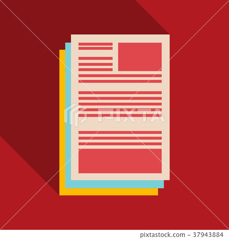 Vector A4 format paper with shadow and text. 37943884