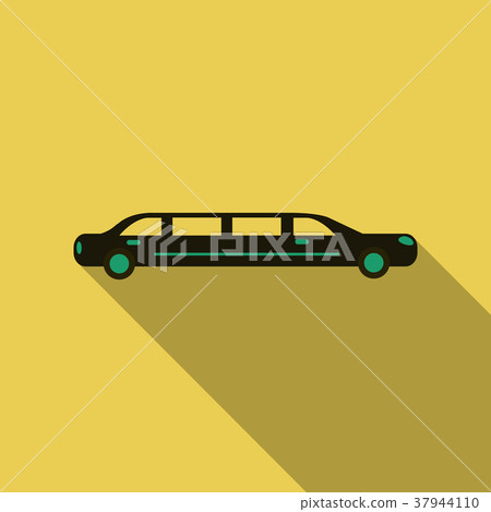 color limo. limousine. hearse. Flat vector color limo. limousine. hearse. Flat vector 37944110
