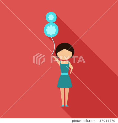 Vector illustration cartoon mother with present Vector illustration cartoon mother with present 37944170