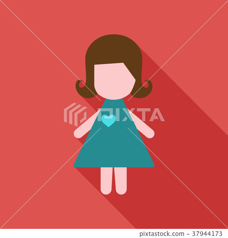 Saint valentine day - cute girl holding heart on Saint valentine day - cute girl holding heart on 37944173