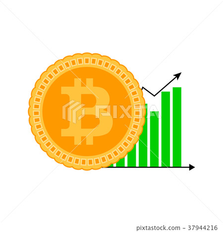 Growth bitcoin graphic icon - Stock Illustration [37944216] - PIXTA