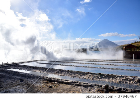 指宿市山川風景Fushime溫泉源鹽水廠廢墟山川沙Mushi溫泉Kaimondake 37946467