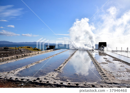 指宿市山川風景Fushime溫泉源鹽水廠廢墟山川沙Mushi溫泉 37946468