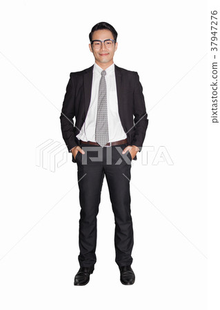 A young asian businessman on isolate white A young asian businessman on isolate white 37947276
