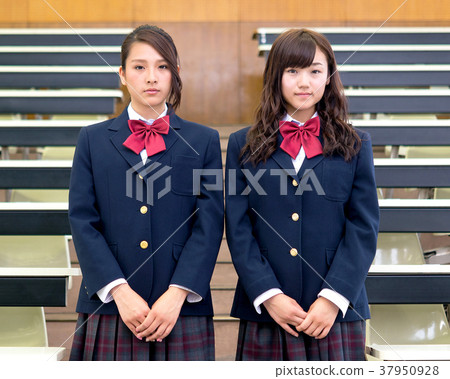 Two high school students stair class 37950928