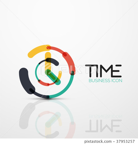 Vector abstract logo idea, time concept or clock Vector abstract logo idea, time concept or clock 37953257