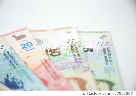 argentine money with white background argentine money with white background 37953807