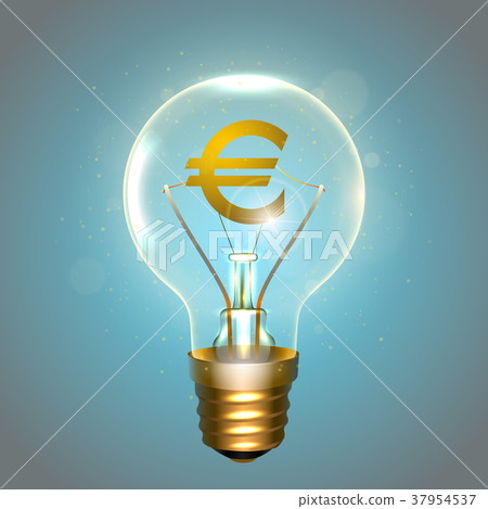 Realistic lamp with the symbol 37954537