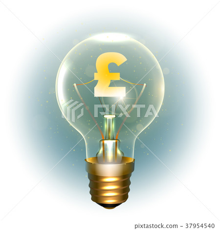 Realistic lamp with the symbol Realistic lamp with the symbol 37954540