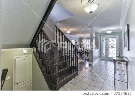 Wooden staircase interior Wooden staircase interior 37954685