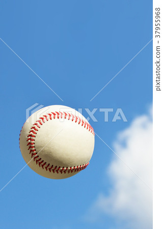 Baseball hardball, blue sky and clouds 37955968