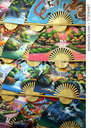 ASIA SINGAPORE CHINA TOWN HAND FAN ASIA SINGAPORE CHINA TOWN HAND FAN 37956467